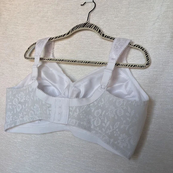 Playtex 44DD Woman Bra Wireless Comfort Strap White 18 Hour Line New - Picture 4 of 9